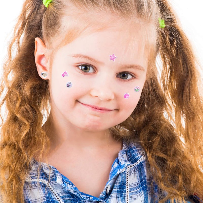 koutey 30 Pairs Butterfly Stick on Earrings - Kids Unicorn Rainbow Stick on Earrings for Little Girls 4-6 Sticker Earring Self-Adhesive Gem Press on Earring (Butterfly-01) - Image 4