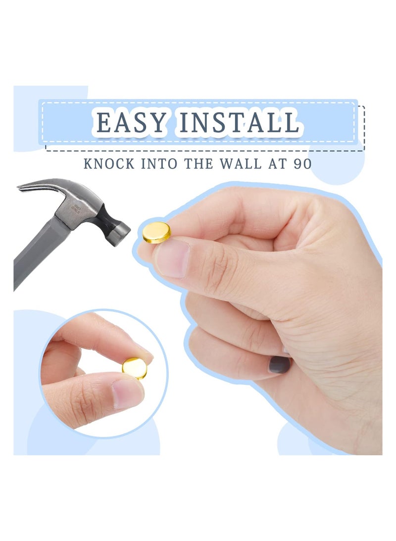 SYOSI 30 Pieces Gold Push Pins Gold Metal Thumb Tacks  Bulletin Board Pins Decorative Push Pins Picture Photo Hanging Wall Pins for Cork Board Wall Hanging Bulletin Board Gold Office  - Image 5