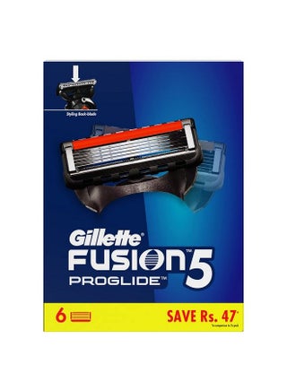 Fusion Proglide Blades For Men 6 Count For Perfect Shave And Perfect Beard Shape With Styling Back Blade - pzsku/ZC85B684FC2DBD2FEAA00Z/45/_/1690523548/2bb90833-a1ca-4727-9f8c-b205e04d5523