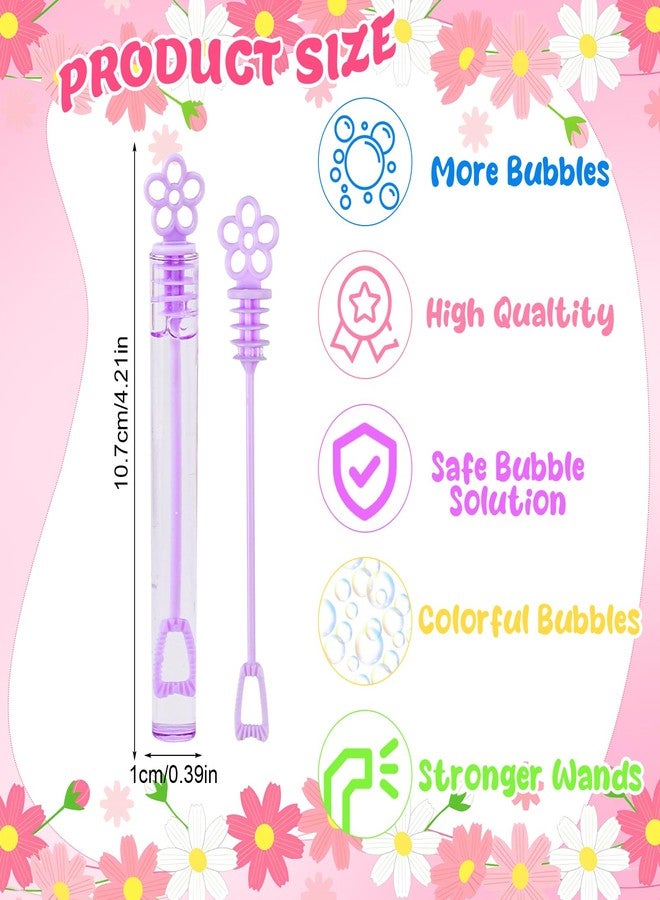DERAYEE 36PCS Mini Bubble Wands for Kids Bulk, Flower Bubble Party Favors Toys for Birthday Wedding Gifts Goodie Bag Stuffers Classroom Prizes, Indoor Outdoor Activities for Girls & Boys - Image 2