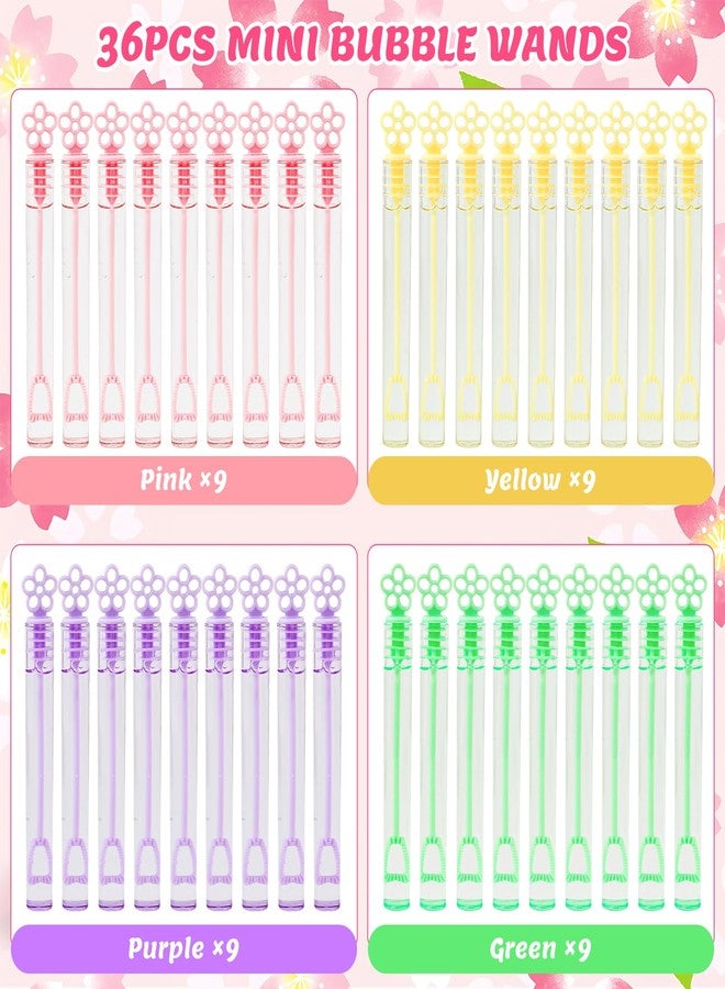 DERAYEE 36PCS Mini Bubble Wands for Kids Bulk, Flower Bubble Party Favors Toys for Birthday Wedding Gifts Goodie Bag Stuffers Classroom Prizes, Indoor Outdoor Activities for Girls & Boys - Image 5