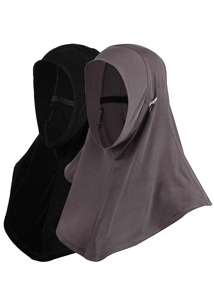 FLUSH Flush Womens Sports Hijab Scarf Dri Fit Full Head Cover Pro Hijab for Workout, Running and Everyday Wear Pack Of 2  - Image 1