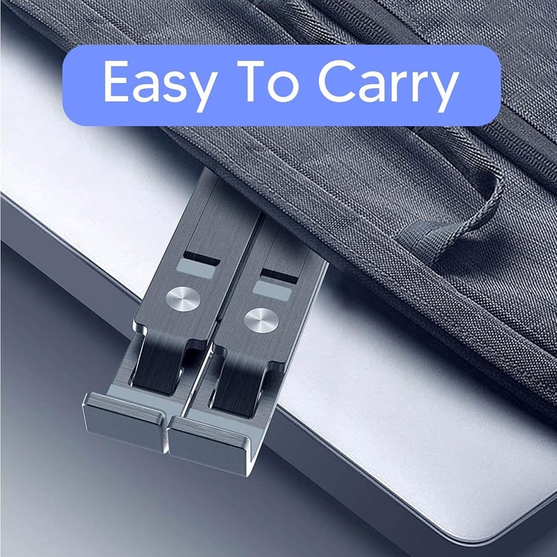 Adjustable Aluminum Laptop Stand - Foldable Riser for 7-15.6 inch Laptops and Tablets - Image 3