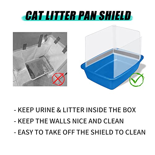 Oncpcare 3 Pack Cat Litter Box Pee Shields, High Side Open Top Kitty Litter Pan Shield - Keep Mess in The Pan, (Box Not Included) - Image 3
