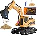 MQDMINI Construction Excavator Toy Engineering Digger Truck Remote Control Rechargable Hydraulic Car for 6 7 8 9 Year Old Boys Girls Educational Birthday Gifts for Kids 3 4 5 Years Old - Image 3