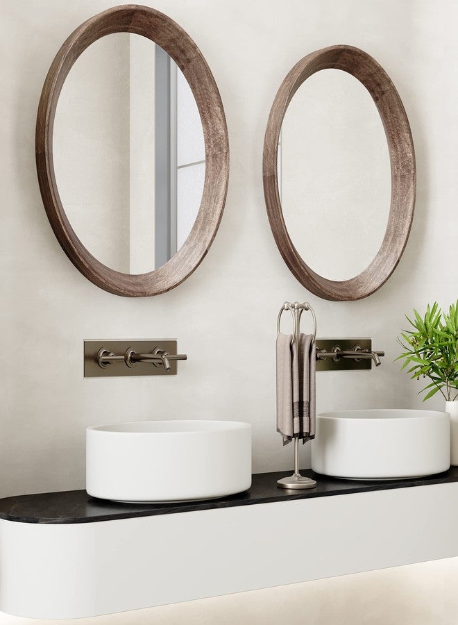 BGL Fingertip Towel Holder Stand Hand Towel Ring for Bathroom or Kitchen Vanity Countertops to Store Hand Towels Washcloths or dishcloths - 2 Hanging Rings?19" High-Brushed Nickel - Image 5