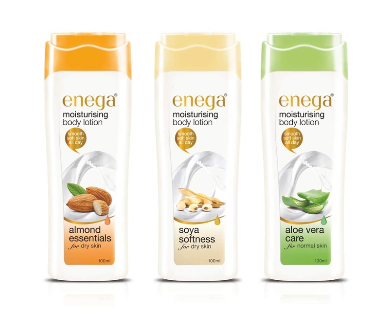 Enega Moisturizing Body LotionPack Of 3100 ML Each AlmondAloveraSoya - Image 1