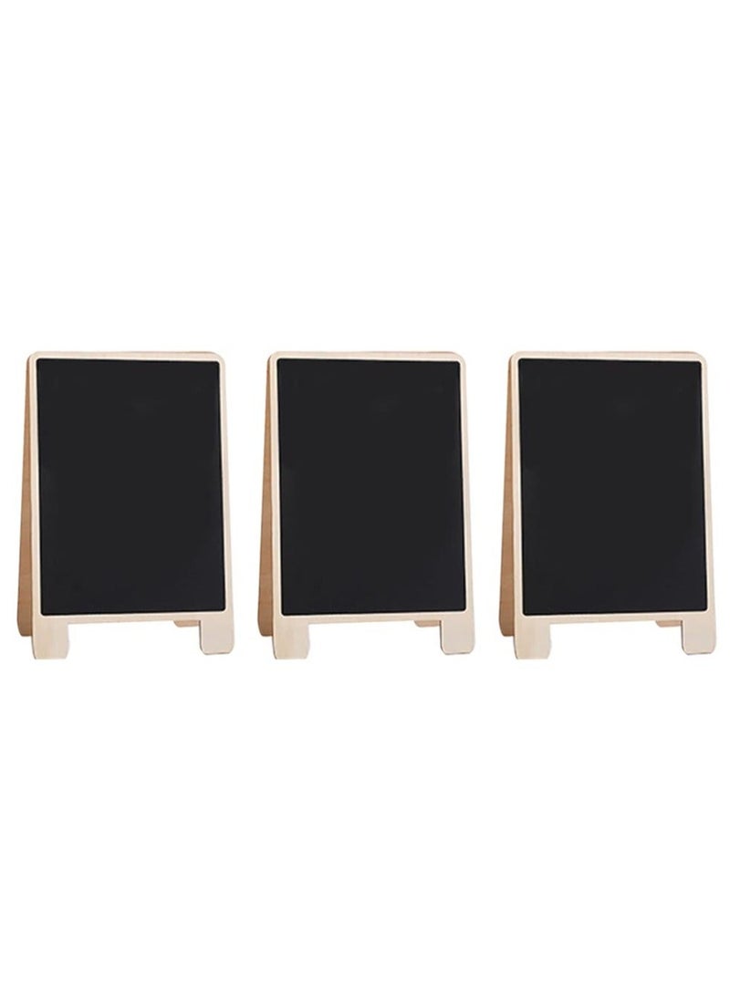 Mini Chalkboard Signs with Stand, 3 Pack Message Board Chalkboard Signs with Support for Table Decorations, Restaurant Food Display, Wedding, Banquet, Coffee Shop (7 X 6 Inches) - Image 1