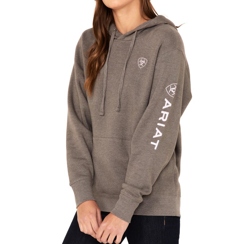 ARIAT Women's Charcoal Logo Hoodie Charcoal Medium - Image 2