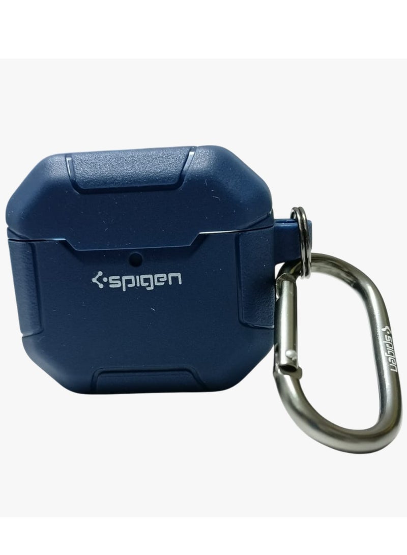 SPIGEN SGP AirPods 4th Generation Silicon Case, Compatible with AirPods 4 Gen (2024) (USB-C), Compatible with MagSafe, Drop Protection Cover with Lanyard, Orbit Hybrid Silicon Case, Marble Blue - Image 4