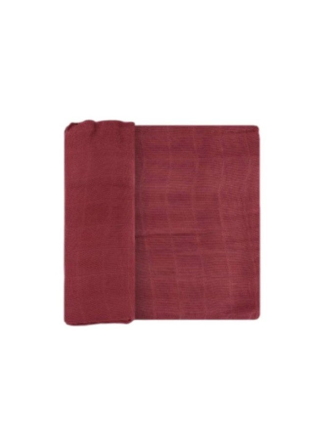 Little Unicorn - DustyMaroon Deluxe Swaddle | Single | 100% Rayon Muslin from Bamboo | Super Soft | Newborns and Infants | Large 47” x 47” | Machine Washable - Image 1