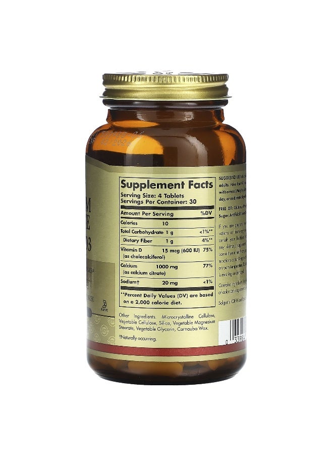 سولجر سيترات الكالسيوم الممزوجة بفيتامين د3 مكمل غذائي يعزز صحة العظام خالٍ من الغلوتين والقمح ومنتجات الألبان 120 قرصًا - Image 2