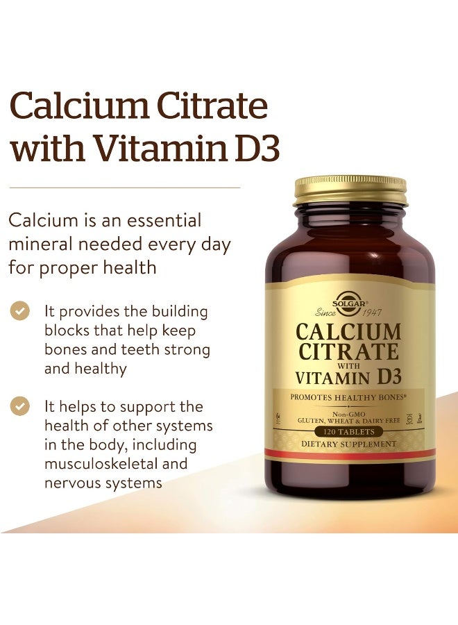 سولجر سيترات الكالسيوم الممزوجة بفيتامين د3 مكمل غذائي يعزز صحة العظام خالٍ من الغلوتين والقمح ومنتجات الألبان 120 قرصًا - Image 3