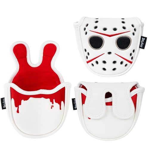 mytag Golf Club Head Covers Mallet Putter Cover Hockey Goalie Mask Strong Magnetic Headcovers for Center Shaft - Image 3