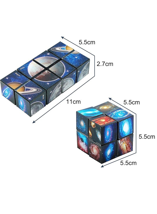 Quantum Star Cube, 2 in 1 Combo Infinity Cube Fidget Toy, Magic Star Cube Smooth Surface Magic Cube Puzzle for Kids and Adults to Stress and Anxiety Relief Mini Toys - Image 2