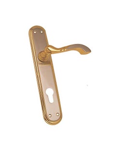 SUN SHINE SUNSHINE MORTICE HANDLE MORTICE LOCK OOR LOCK SUNSHINE BRASS 112 Mortice Handle Set with CY LOCK TH 3 EY FINISH SILVER GOLD 10 INCH  - Image 1