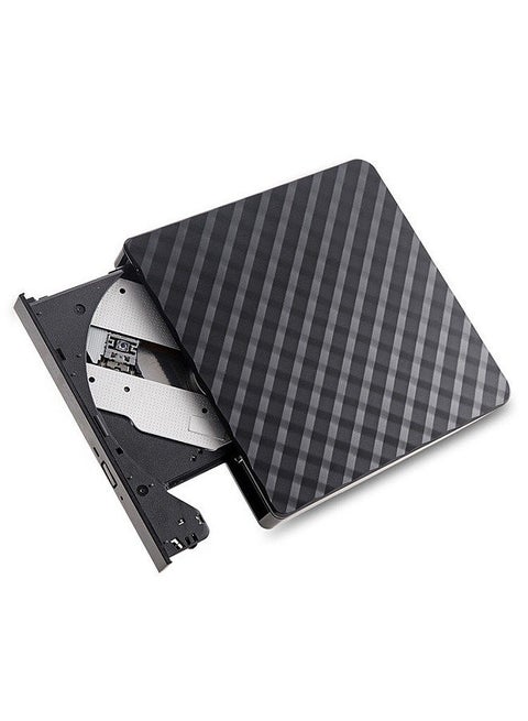 USB3.0 External Optical Drive DVD Burner Recorder CD Player Support One-key Recording Wide Application Black