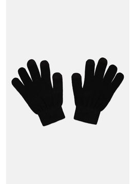 Men Knitted Gloves, Black