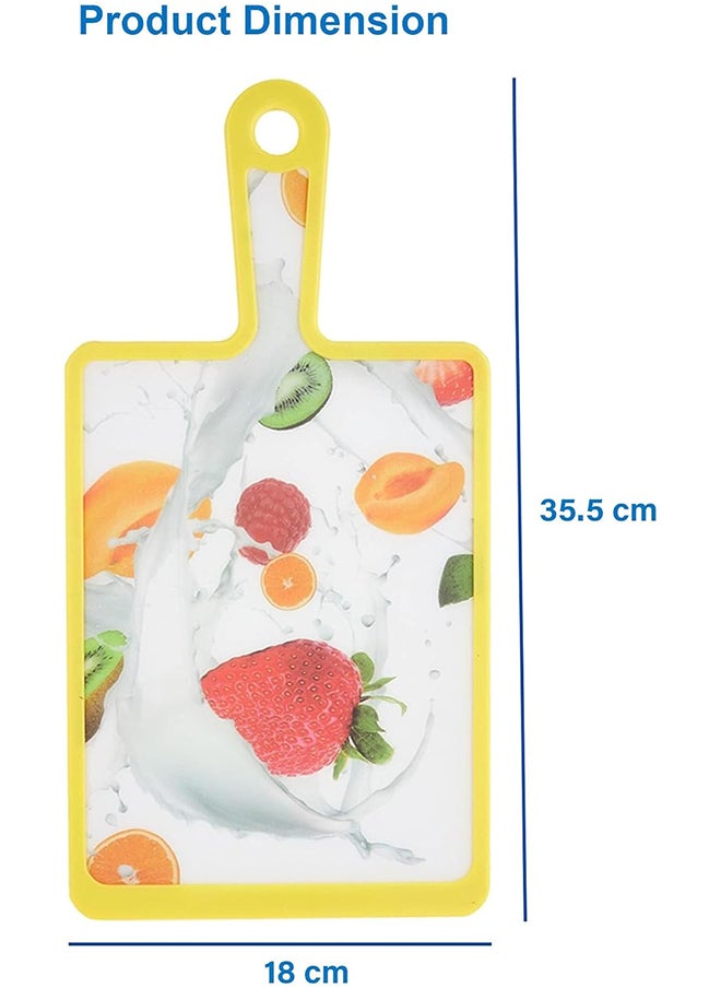 Home Pro - Homepro Cutting Board For Kitchen Bpa Free Chopping Board Plastic Chopping Board Set With Non-Slip Base Easy Grip Handle & Non-Porous Chopping Cutting Board – (Yellow) - Image 1