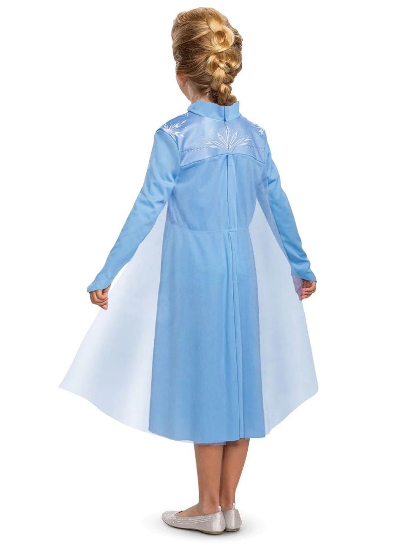 Party Centre - Child Disney Frozen 2 Elsa Travelling Deluxe Costume, Princess Dress for Girls - Image 1