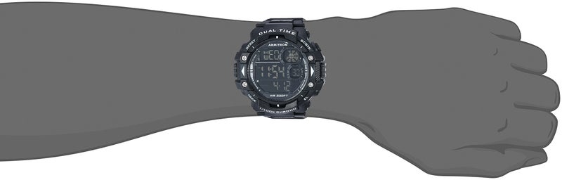 Armitron Sport Men's 40/8309BLK Digital Chronograph Black Resin Strap Watch - Image 2