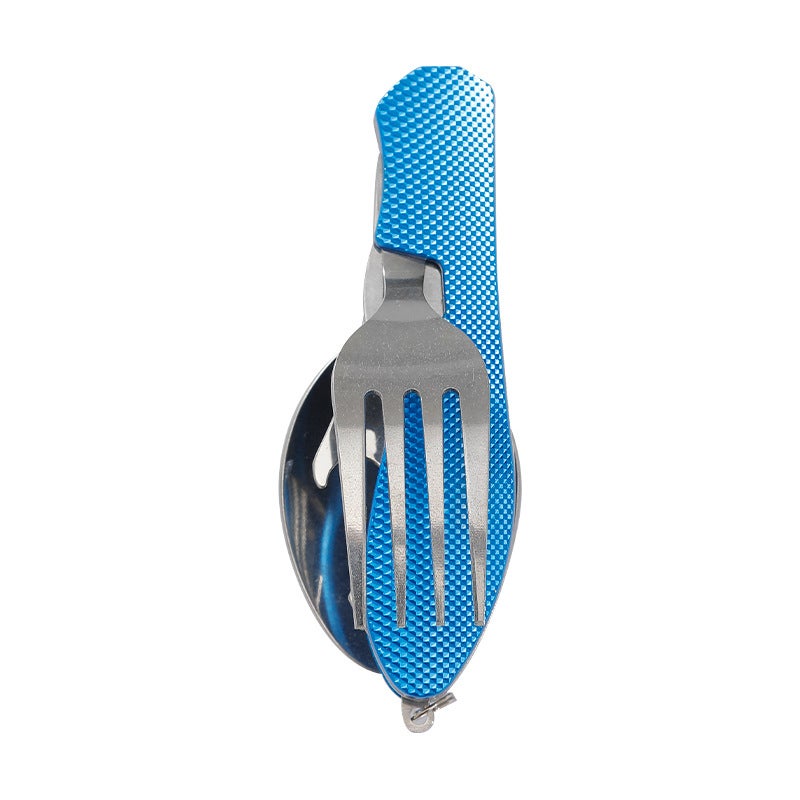 Portable Multi-Functional Folding Cutlery Set - Detachable Fork, Spoon & Fruit Knife
