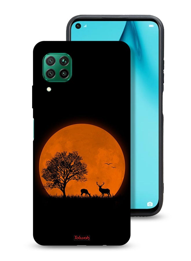 Tolwak Huawei P40 lite 4G Protective Case Cover Evening Moon Art - Image 1