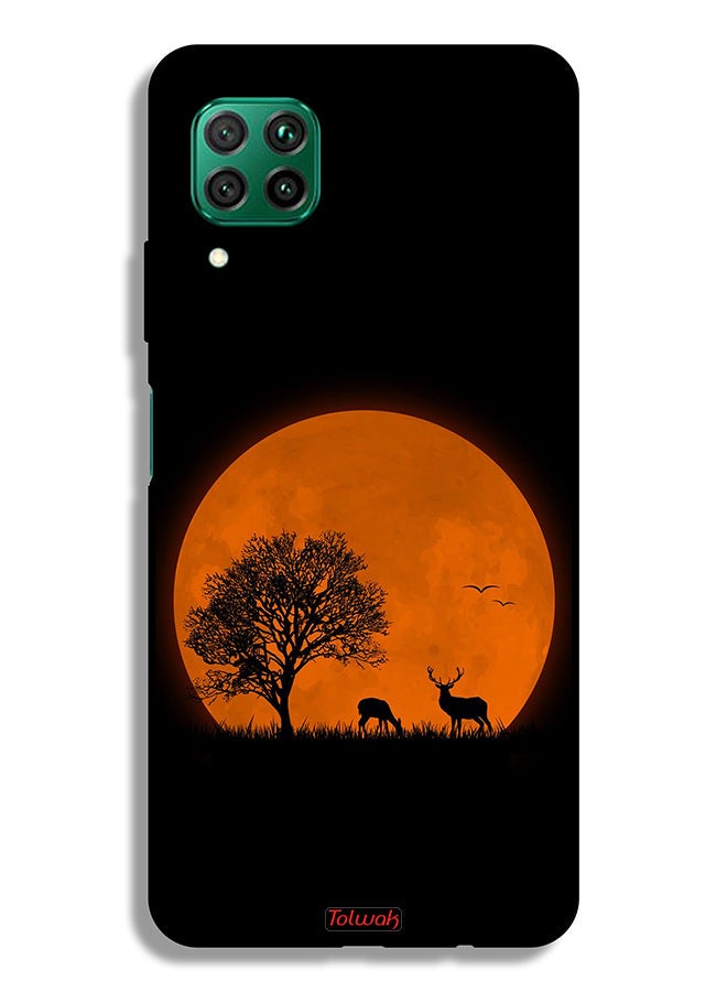 Tolwak Huawei P40 lite 4G Protective Case Cover Evening Moon Art - Image 2