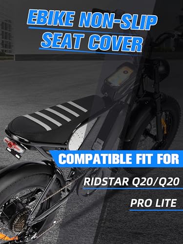 IUVWISN NonSlip Seat Cover Compatible Fit for Ridstar Q20Q20 Pro Lite EBike EBike Electric Bike Soft Seat Cover White - Image 3