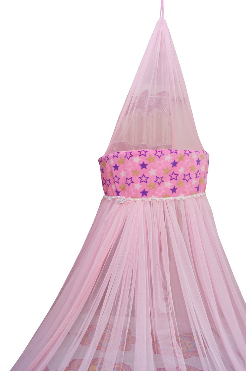 CREATIVE TEXTILES شبكة ناموسية معلقة من الأقمشة الإبداعية I مشارداني لحجم سرير مزدوج كينغ I ستارة دائرية من البوليستر لغرفة النوم I تبقي الحشرات والذباب بعيدًا - متعدد - Image 3