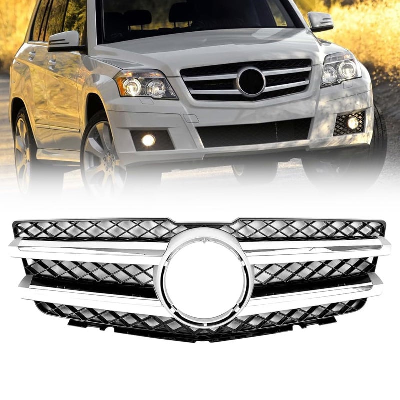 MATMACRO Grill Compatible For Mercedes Benz X204 GLK Front Grille GLK250 GLK350 2008 2009 2010 2011 2012