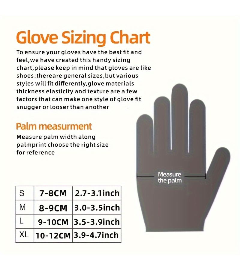 قفازات نيتريل شديدة التحمل للتنظيف والوشم وصبغ الشعر، مقاومة للماء، غير قابلة للانزلاق، خالية من اللاتكس، عبوة من 10 قطع - Image 3