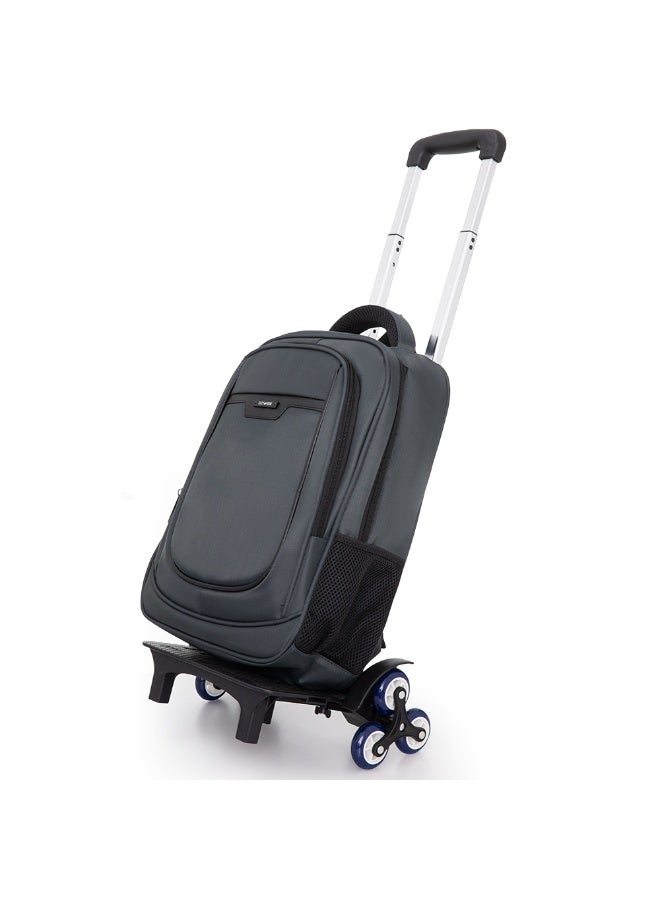 Eazy Kids 16” Backpack w/ Universal School Bag Trolley – Grey - Image 2
