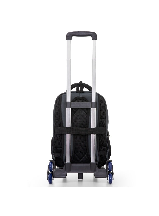 Eazy Kids 16” Backpack w/ Universal School Bag Trolley – Grey - Image 3
