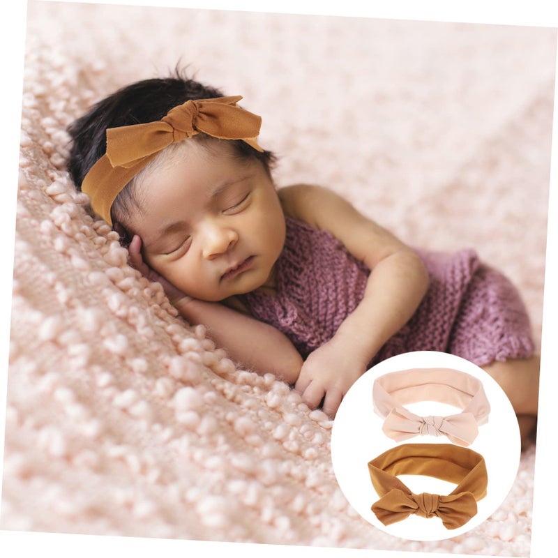 2 Pack Elastic Hair Bows For Girls And Boys Hairband Headbands Hair Decoration - Image 3