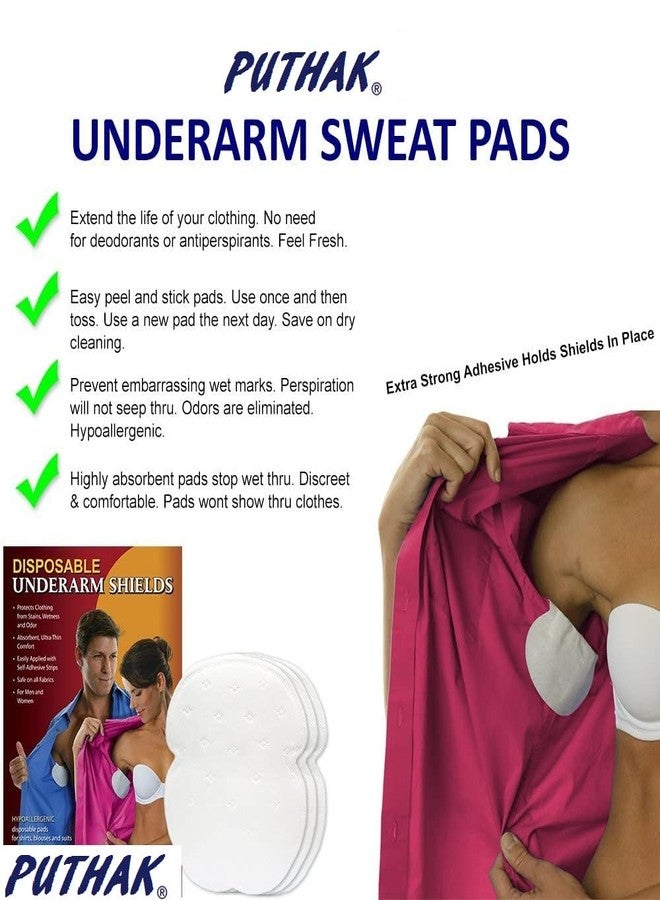 PUTHAK Underarm Sweat Pads - 20 pcs Disposable PREMIUM Absorbent Armpit Underarm Shields - Image 2
