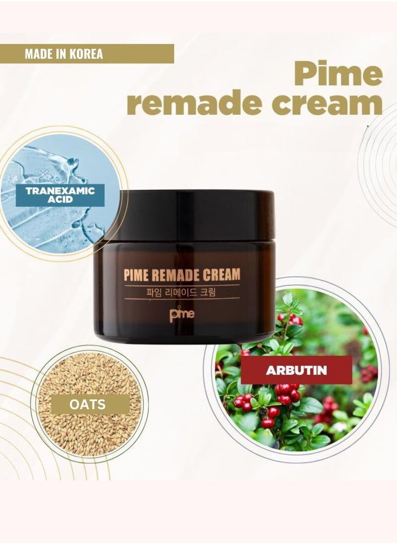 pime - PIME REMADE Cream 50g Brightens & Moisturizes Skin, Korea beauty with Fermented Natural Ingredients Skin Toning Creme Day or Night for Elasticity 50g - Image 1