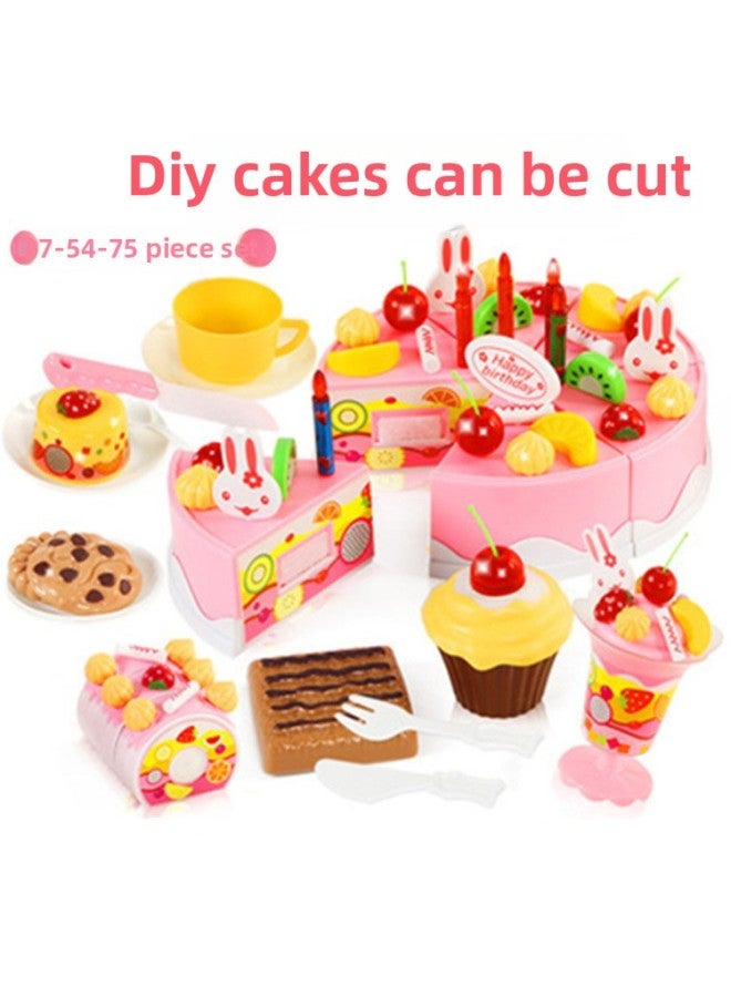 Children's Cutting Fruit Diy Cake Toy Music Electric Birthday Gift Simulation Play House Girl Toy-Color:889145-38PCs No Function 0.27kg - Image 4