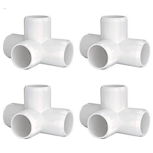 letsFix ‌letsFix 4 Way PVC Fittings 1-1/2 Inch (4-Pack), Furniture-Grade, Heavy-Duty Pipe Connectors for Plumbing, DIY Projects, and Home Furniture Assembly, Compatible with 1-1/2" Schedule 40 PVC Pipes‌ - Image 1