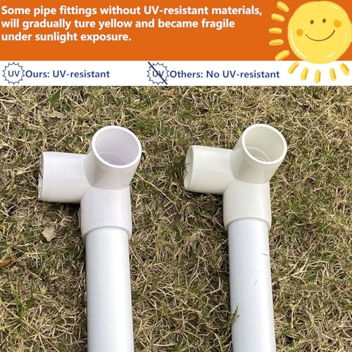 letsFix ‌letsFix 4 Way PVC Fittings 1-1/2 Inch (4-Pack), Furniture-Grade, Heavy-Duty Pipe Connectors for Plumbing, DIY Projects, and Home Furniture Assembly, Compatible with 1-1/2" Schedule 40 PVC Pipes‌ - Image 4