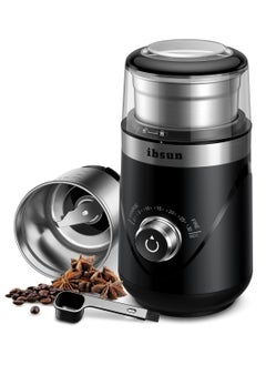 ibsun Adjustable Electric Coffee Grinder, Spice Grinder, Coffee Bean Grinder, Espresso Grinder with 1 Removable Stainless Steel Bowl.  - Image 1