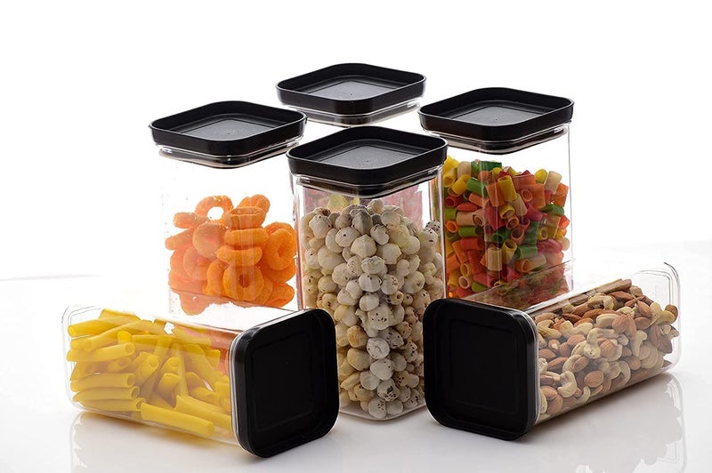 SIXFIREUnbreakable Air Tight Square Plastic Containers Set for Kitchen Storage 1100ml Kitchen Container Storage Containers Container Sets Plastic Grocery Container AirTight Design 6 - Image 3