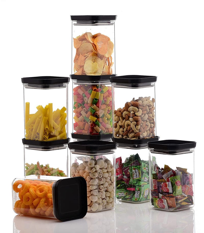 SIXFIREUnbreakable Air Tight Square Plastic Containers Set for Kitchen Storage 1100ml Kitchen Container Storage Containers Container Sets Plastic Grocery Container AirTight Design 6 - Image 4