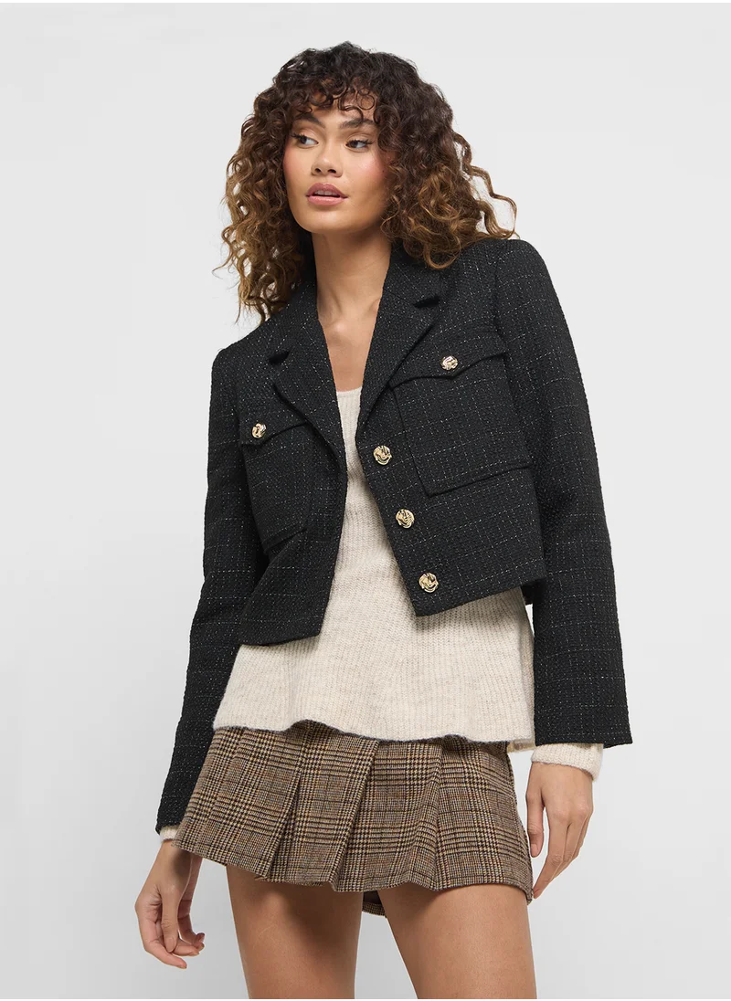 VERO MODA Button Detailed Crop Jacket