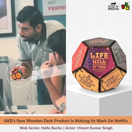 Gift Kya De GKD Wooden Paperweights Pentagon Style - Paper Weight for Office Table Stylish Paper Weight, Decorative and Functional Office Accessories, Quality Wooden Desk Decor (Pentagon) - Image 2