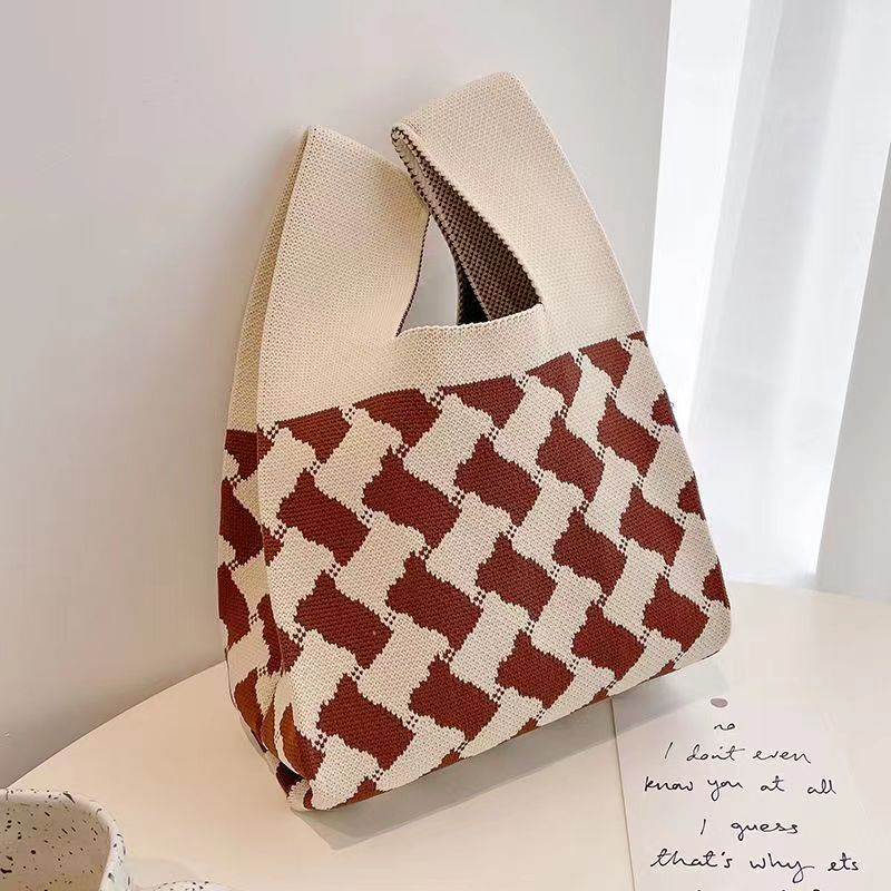 Knitted Handbag Bag Women'S Handbag Hand Gift 100-Day Banquet Vest Bag Knitted Bag Knitted Bag Factory - Image 1