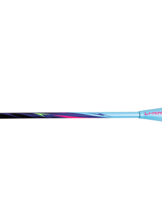 Li-Ning مضرب بادمنتون لي نينغ فنغ يينغ 100 أزرق أوريورا، نوع سرعة كامل من الكربون مضرب فردي Aypv041-5، مضرب فردي 5u مع خيط مسبق الشد - Image 4