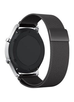 Gear S3 Frontier - Classic Watch Band, Milanese Loop Adjustable Stainless Steel Replacement Strap Bands Black