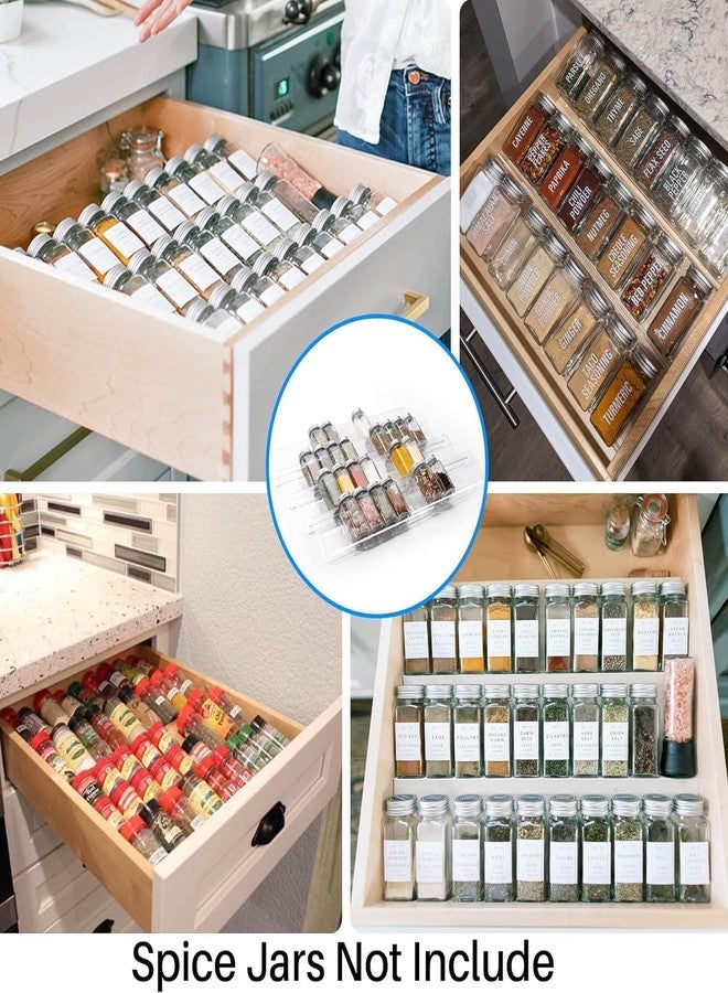 MUGATH 8 tier Spice Drawer Organizer Insert, Acrylic Spice Rack Organizer,Spice Bottle Organizer For Kitchen Drawer, Kitchen Masala Rack,Seasoning Jar Holder - Image 5