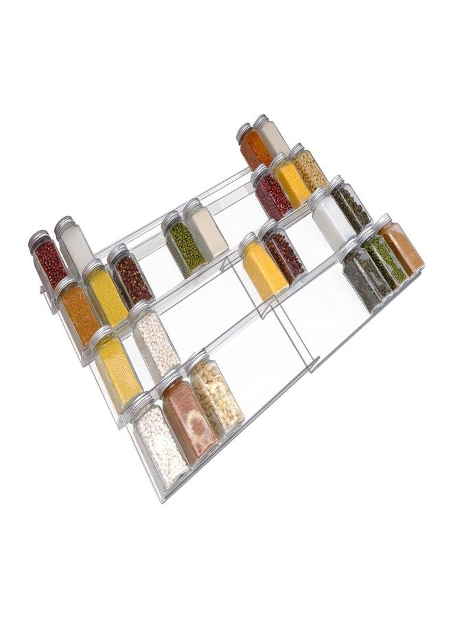 MUGATH 8 tier Spice Drawer Organizer Insert, Acrylic Spice Rack Organizer,Spice Bottle Organizer For Kitchen Drawer, Kitchen Masala Rack,Seasoning Jar Holder - Image 1